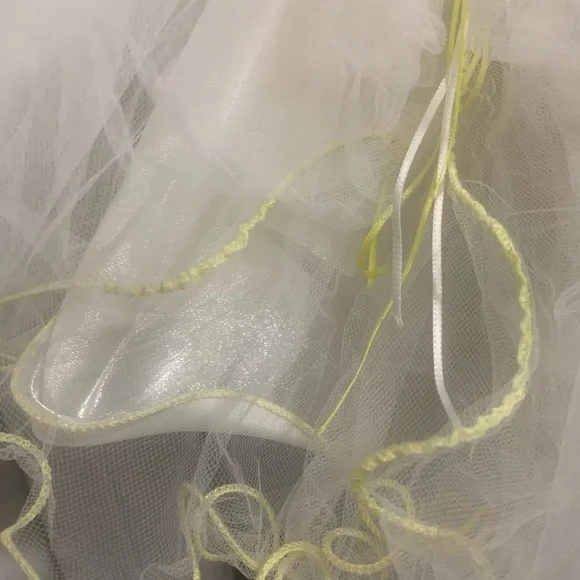 Vintage Kids Beaded Yellow and White Dress - Picture 6 of 12